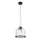 Z-Lite Burren 1 Light Pendant, Matte Black And Clear Seedy 337P12MB+CH - alternate 1